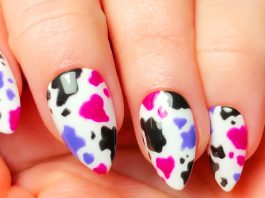 Cow Print Nails