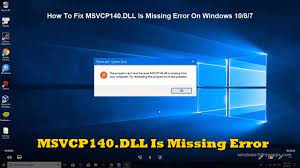 What is msvcp140 dll missing error?