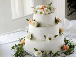 flowers on cake
